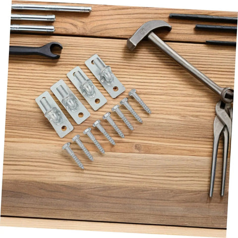 Heavy Duty Wall Mount Gate Hinges Built Tough Galvanized Steel Rust Proof Fence Hardware With Screws On Wooden Surface