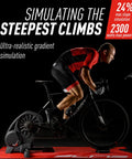 Direto XR-T Direct Drive Bike Trainer With Accurate Power Readings, App Compatibility, And A Massive Flywheel simulating steep climbs
