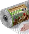 Heavy Duty 16 Inch By 50 Foot Hardware Cloth Welded Wire Mesh With Half Inch Openings Hot Dipped Galvanized For Chicken Coops And Garden Fencing