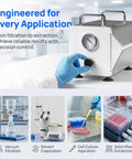 Professional Oil Free Diaphragm Vacuum Pump With Adjustable Pressure for precise liquid filtration and lab extraction in a lab setting.