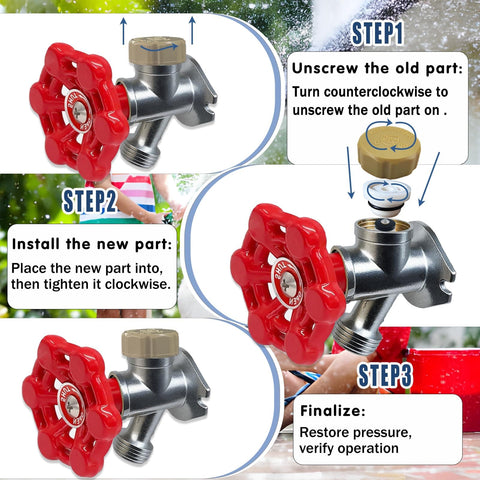 Go To Outdoor Faucet Repair Kit With ABS Plastic Anti Siphon Valve ASSE 1019 Vacuum Breaker For Backflow Prevention installation steps