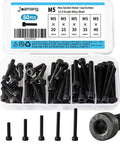 M5 Hex Socket Head Cap Screws Set With 20mm, 25mm, 30mm, 35mm, 40mm Lengths, 12.9 Grade Alloy Steel, Black Oxide Finish Kit