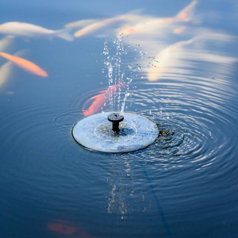 Solar Powered Bird Bath Fountain Pump Kit With 1.3W Panel Outdoor Submersible Water Pump in pond