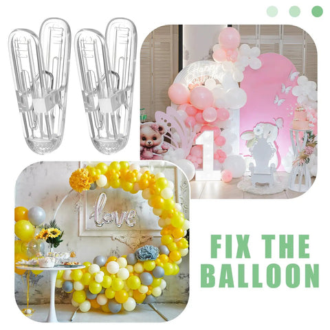 Transparent Balloon Arch Clips Set Of 20 Heavy Duty Plastic Spring Clamps 2.4 Inch for arches and decorations