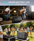 200W Portable Karaoke Machine With 5 Channel Mixer Bluetooth PA System in indoor and outdoor party settings