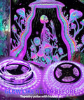 33 Foot Black Light LED Strip With Remote For Lit Glow Party Vibes And Bedroom Decor 600 LEDs Dimmable 12V Flexible Blacklights