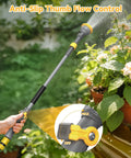 Extendable Garden Water Wand With 29 To 43 Inch Reach, 10 Spray Patterns, watering potted plants with thumb flow control