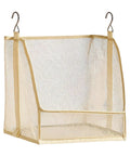 Premium Hanging Closet Organizer With Ultra Soft Fabric Shelves Designed As A Slick Space Saver For Home Storage And Dorm Rooms Knocks Out Clutter While Keeping Your Duds Fresh And Organized Hassle Free in cream color with hooks.