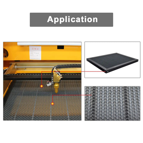 Honeycomb Working Table For CO2 Laser Engraver CNC Router 500x700mm Aluminum Frame With Galvanized Steel Body in use