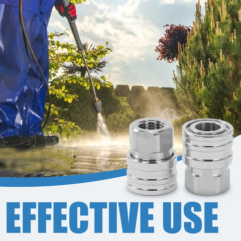 No-Fuss 1/4 Inch Pressure Washer Quick Connect Fittings Stainless Steel Adapter With 1/4 Inch Quick Disconnect Socket