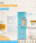 WS 90 Indoor Fly Trap mounted 5-6 feet high in a healthcare facility showing attraction range up to 1500 square feet.