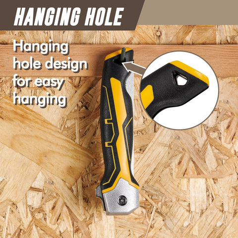 KATA folding drywall jab saw with yellow-black soft-grip handle and 7TPI triple-teeth 65Mn steel blade for wallboard