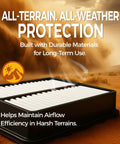 Image of an engine air filter highlighting all-terrain all-weather protection, suitable for Kia Telluride 2020-2025 3.8L and Hyundai Santa Fe 2019-2020 2.0L 2.4L.