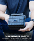 Person holding Waterproof Hard Shell Case For Flir C5 C2 C3 Thermal Imagers And Seek Shot Pro PerfectPrime Infrared Cameras Case Only