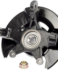 Rugged Front Right Wheel Bearing And Hub Assembly Loaded Knuckle For 2003 2004 Honda Pilot showing precision matched bearing and black finish.