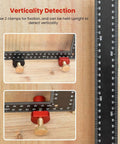 19mm Aluminum Alloy Workbench Stop with Thumb Screw used for verticality detection on wood surface with measuring rulers