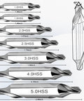 7 Piece M2 High Speed Steel Center Drill Bit Set For Metal Lathe Tools With 60 Degree Countersink Precise Hole Positioning Durable Bits