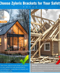 Comparison of homes with and without 25 Pack 18 Gauge Hurricane Ties For Rafters And Shed Roofs Heavy Duty Galvanized Rafter Brackets