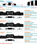 Diagram of 1 Inch Strap Buckles and Tri Glide Sliders Kit Heavy Duty Quick Release Buckles Dual Adjustable for 25 mm Nylon Webbing