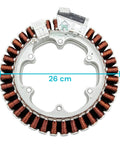 Genuine OEM Stator Assembly Replacement for Washing Machines, 26 cm diameter, visible copper coils, exact fit for washers