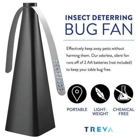 Bug Deterrent Fan With Holographic Blades To Kick Bugs To The Curb Mosquitoes And Flies Beware Battery Powered Indoor Outdoor 2 Pack For Peaceful Evenings.