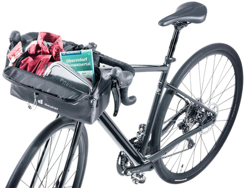 Mondego HB 8 Bike Bag For Commuting, lightweight 8 liter handlebar pack on bike with reflective details and gear loops