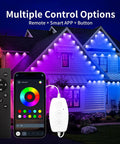 Outdoor LED Lights for House With App And Button Control Smart RGB IC Eaves Lighting Kit 200 Plus Dynamic Scene Modes IP67