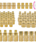 45 Piece One Quarter Inch NPT Air Hose Fittings Kit With Quick Connects Including Male And Female Plugs Couplers Joints