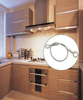 Heavy Duty 304 Stainless Steel Cabinet Door Restraint Cables Set Of 20 Comes Loaded With All Mounting Screws For A No Fuss Install displayed in a kitchen.