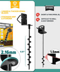 14 Inch Full Spiral Blade Mobile Home Ground Anchor Kit 4 Pack With Screw In Design L Shaped Brackets U Bolts And Power Nut Driver High Wind Heavy Duty Earth Anchors For Camping Tents And Swing Sets showcasing longer and thicker spiral blades, 9.87 inch twisted section, and components.