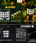 Comparison of 16 Pack Solar Outdoor LED Lights Waterproof for Garden Path Yard Patio Driveway with lower quality alternatives.