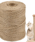 Heavy Duty Natural Sisal Rope For Cat Scratcher And Scratching Posts One Quarter Inch By One Hundred Sixty Four Feet No Dyes Safe Natural Fiber
