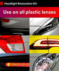 Two Pack Headlight Lens Restoration Kit Medium Duty No Tools Required Restores Cloudy Yellowed Plastic Lenses With Sanding Discs
