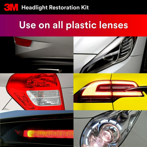 Two Pack Headlight Lens Restoration Kit Medium Duty No Tools Required Restores Cloudy Yellowed Plastic Lenses With Sanding Discs