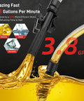 Automatic Portable Fuel Transfer Pump With Auto Stop And 30 Second Alert No Spill Fast 3.8 GPM Electric Gas Can Pump