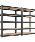 Must-Have Heavy Duty Garage Shelving Unit With Five Adjustable Tiers 2400 Pounds Capacity Metal Storage Racks, 2-pack
