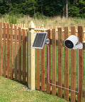 Solar Panel For Outdoor Security Camera Keeps Your SimpliSafe Outdoor Cam Juiced Round The Clock With Built In 2200mAh Battery Aluminum Alloy Frame Durable Silver Finish
