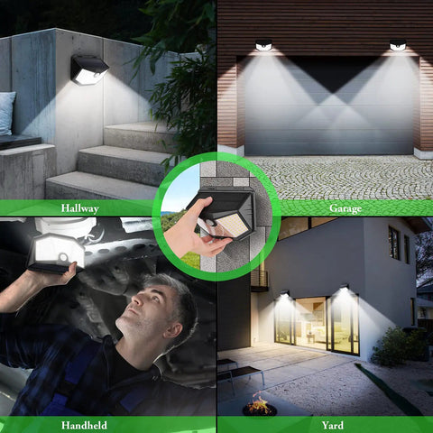 4 Pack Solar Outdoor Lights With Motion Sensor Super Bright 160 LEDs 270 Degree Wide Angle 3 Modes IP65 Waterproof Wall Lights