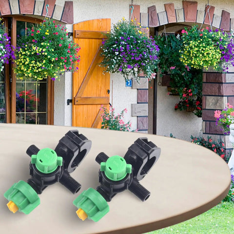 2 Pack Fan Shaped Misting Nozzles For Farm Irrigation With Wide Coverage And Adjustable Flow on outdoor table