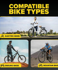 Compatible bike types for two 29 inch bike inner tubes for 29x1.75 to 29x2.125 tires with durable butyl rubber and Schrader valve.