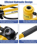 Heavy Duty Hydraulic Knockout Punch Kit 10 Ton With 6 Die Sets For 1/2 To 2 Inch Conduit Pro Grade Electrical Hole Punch Driver details