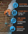 Pro Grade Spray Foam Cleaner And Polyurethane Applicator Restorer Featuring Fast Cut Solvent To Sweep Sticky Messes Boost Tool Life And Keep Diy Tasks Rolling Smooth In Two Pack Cans with spray can and applicator in use.