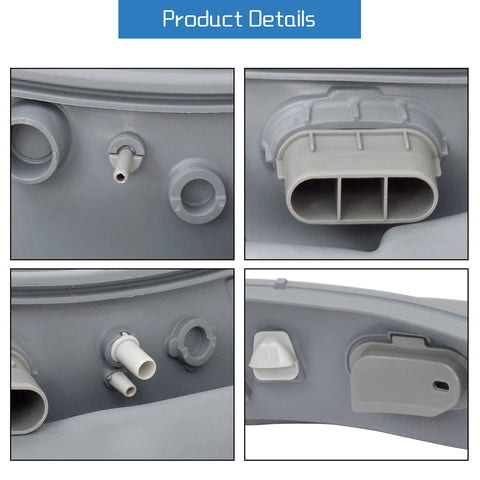 Close-up of Washer Door Boot Seal Replacement DC97-18094B fits Samsung front load washers showing gasket details and fitment