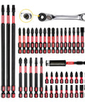 Impact Tough Magnetic 45 Piece Bit Set With S2 Alloy Steel Insert Bits Magnetic Bit Holder And Mini Wrench in layout