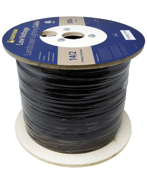 14/2 Low Voltage Landscape Wire 500 Ft Copper Direct Burial 14 Gauge Cable ETL Listed for outdoor pathway and spotlight lighting