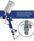 Mini Inline Air Filter Set Two Pack Water And Oil Separator with spray gun, 1/4 inch ports