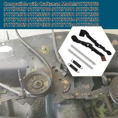 Deck Blade Brake Arm Assembly With Springs Replacement For Lawn Tractors 532184907 184907 131845 with parts layout