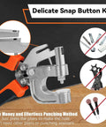 Dope All In One Leather Snap Tool Kit with 40 Silver 15mm Snaps, hole punch, and snap press pliers for leather craft.