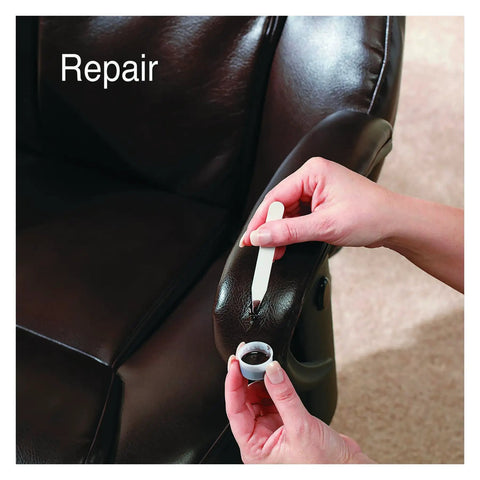Using Restor It Quick Leather And Vinyl Repair Kit No Heat Fix For Burns Holes And Rips On Furniture Seats Couches Cars 7 Colors