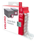 Sticky Back Dots 250 Pack White Half Inch Adhesive Dots For Easy Mounting In Office School And Home